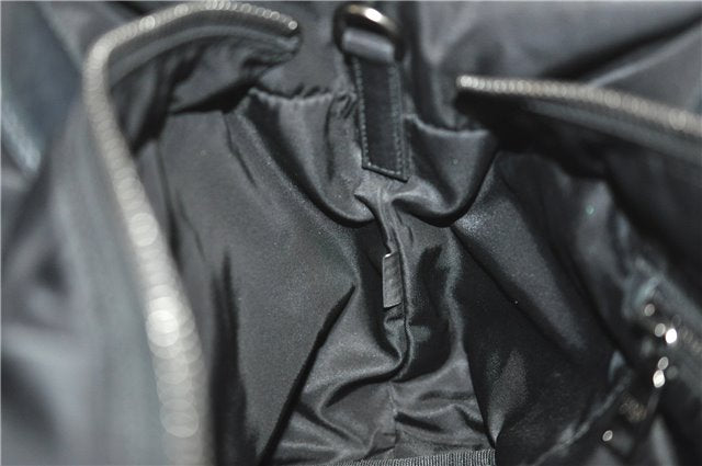 Authentic PRADA Nylon Tessuto Leather 2Way Shoulder Tote Bag Black 0119G