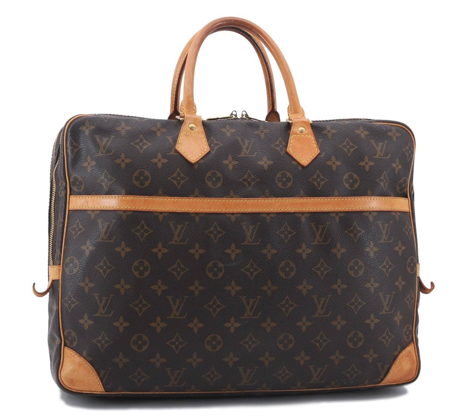Auth Louis Vuitton Monogram M53362 Porte Documents Voyage 2 Compartments 0120D