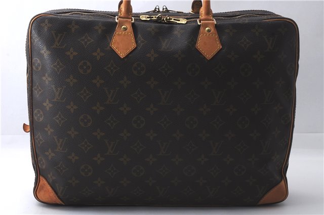 Auth Louis Vuitton Monogram M53362 Porte Documents Voyage 2 Compartments 0120D