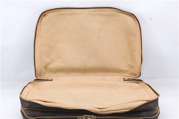 Auth Louis Vuitton Monogram M53362 Porte Documents Voyage 2 Compartments 0120D