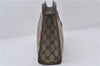 Authentic GUCCI Vintage Clutch Hand Bag Purse GG PVC Leather Brown 0120E