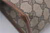 Authentic GUCCI Vintage Clutch Hand Bag Purse GG PVC Leather Brown 0120E