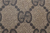 Authentic GUCCI Vintage Clutch Hand Bag Purse GG PVC Leather Brown 0120E
