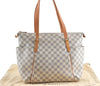 Authentic Louis Vuitton Damier Azur Totally MM Tote Bag N51262 LV 0121C