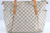 Authentic Louis Vuitton Damier Azur Totally MM Tote Bag N51262 LV 0121C