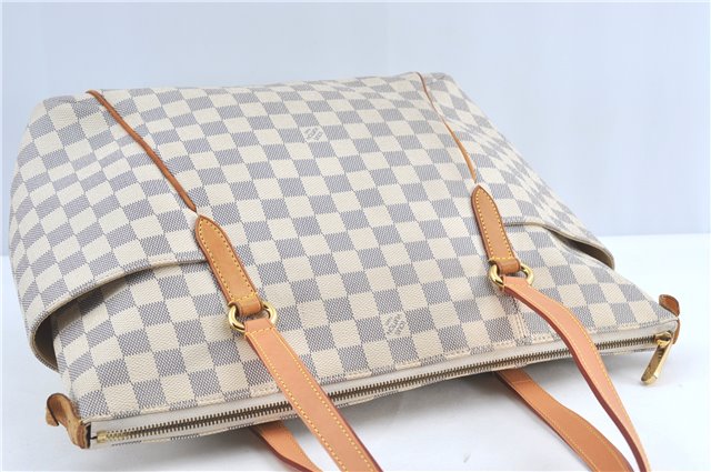 Authentic Louis Vuitton Damier Azur Totally MM Tote Bag N51262 LV 0121C