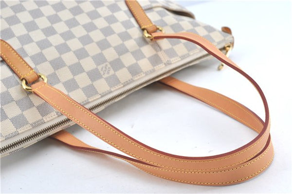 Authentic Louis Vuitton Damier Azur Totally MM Tote Bag N51262 LV 0121C