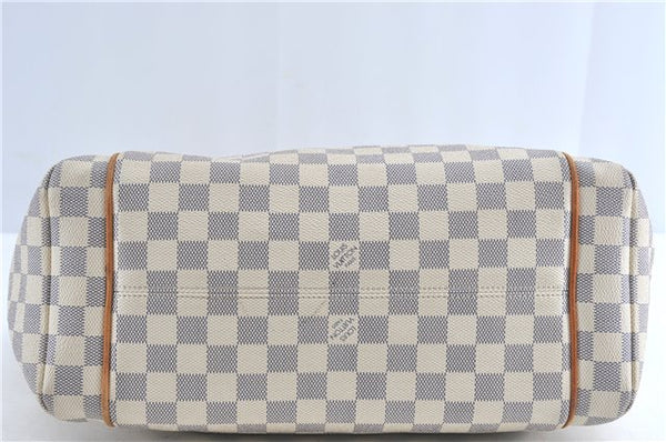 Authentic Louis Vuitton Damier Azur Totally MM Tote Bag N51262 LV 0121C
