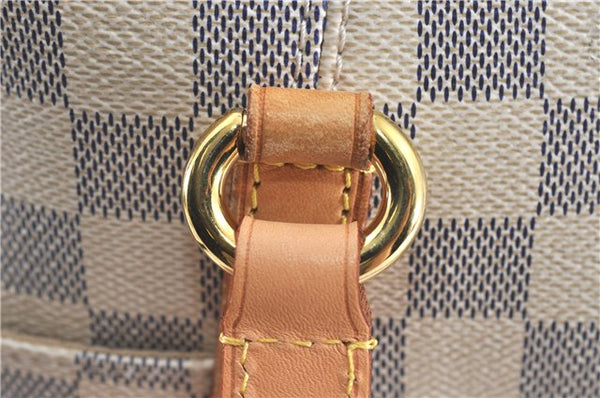 Authentic Louis Vuitton Damier Azur Totally MM Tote Bag N51262 LV 0121C