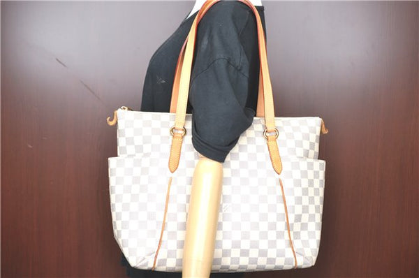Authentic Louis Vuitton Damier Azur Totally MM Tote Bag N51262 LV 0121C