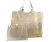 Auth Louis Vuitton Epi Plage Lagoon Bay Tote Bag M92471 Clear Beige White 0122E