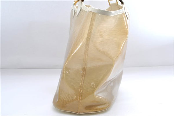 Auth Louis Vuitton Epi Plage Lagoon Bay Tote Bag M92471 Clear Beige White 0122E