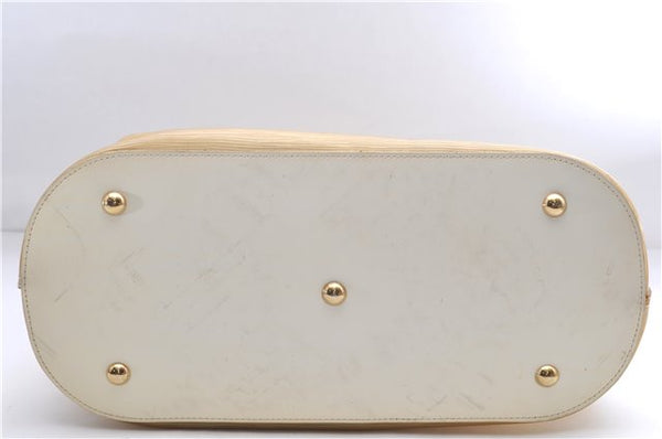 Auth Louis Vuitton Epi Plage Lagoon Bay Tote Bag M92471 Clear Beige White 0122E
