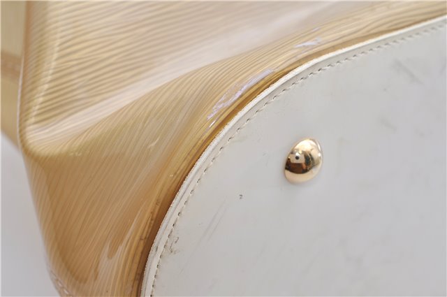 Auth Louis Vuitton Epi Plage Lagoon Bay Tote Bag M92471 Clear Beige White 0122E