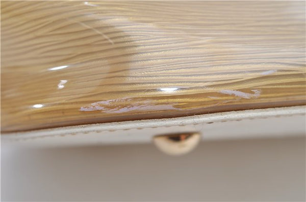 Auth Louis Vuitton Epi Plage Lagoon Bay Tote Bag M92471 Clear Beige White 0122E