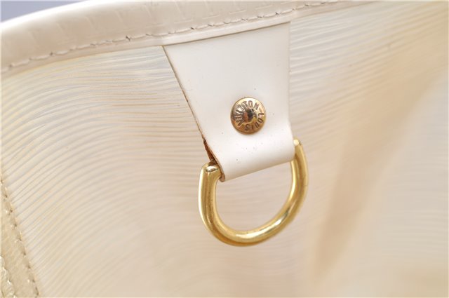 Auth Louis Vuitton Epi Plage Lagoon Bay Tote Bag M92471 Clear Beige White 0122E