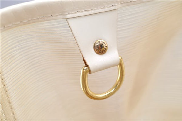 Auth Louis Vuitton Epi Plage Lagoon Bay Tote Bag M92471 Clear Beige White 0122E