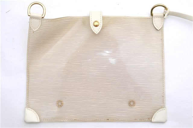 Auth Louis Vuitton Epi Plage Lagoon Bay Tote Bag M92471 Clear Beige White 0122E