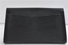 Authentic Louis Vuitton Epi Arts Deco Clutch Bag Black M52632 LV 0123D