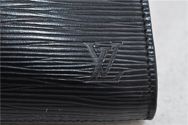 Authentic Louis Vuitton Epi Arts Deco Clutch Bag Black M52632 LV 0123D