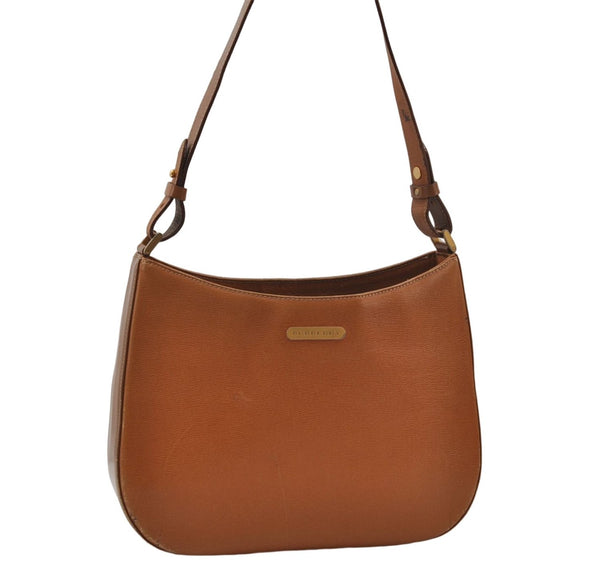 Authentic BURBERRY Vintage Leather Shoulder Hand Bag Brown 0124E