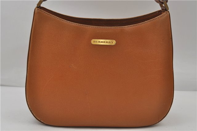 Authentic BURBERRY Vintage Leather Shoulder Hand Bag Brown 0124E