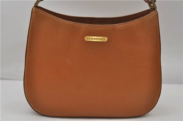 Authentic BURBERRY Vintage Leather Shoulder Hand Bag Brown 0124E