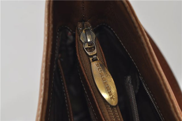 Authentic BURBERRY Vintage Leather Shoulder Hand Bag Brown 0124E