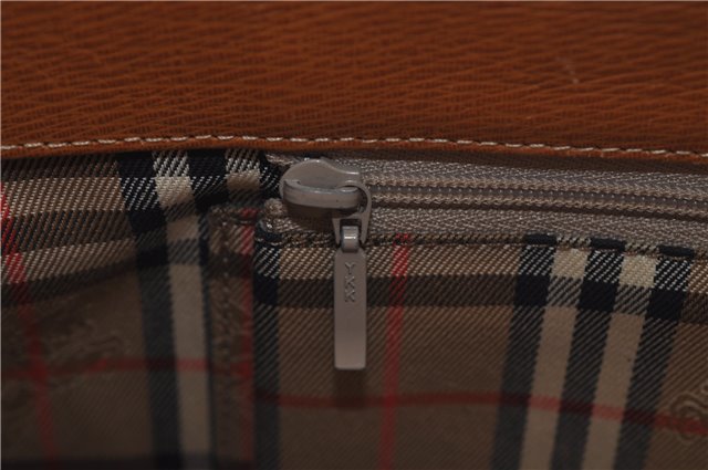 Authentic BURBERRY Vintage Leather Shoulder Hand Bag Brown 0124E