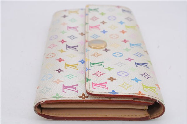 Louis Vuitton Monogram Multicolor Porte Monnaie Credit Wallet M60004 White 0126E