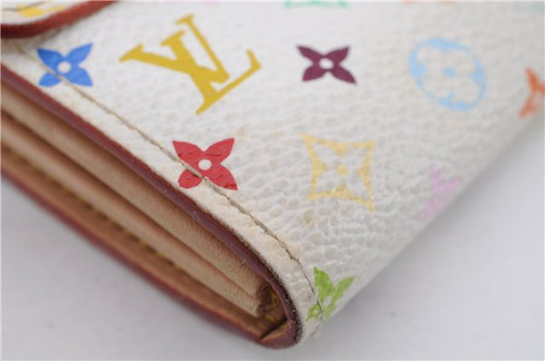 Louis Vuitton Monogram Multicolor Porte Monnaie Credit Wallet M60004 White 0126E