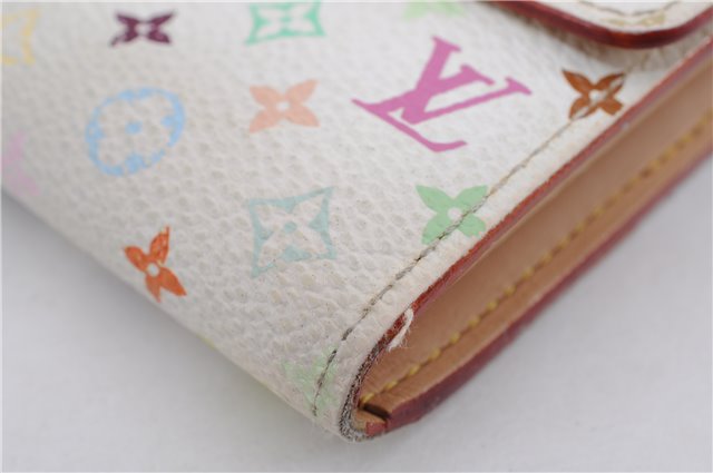 Louis Vuitton Monogram Multicolor Porte Monnaie Credit Wallet M60004 White 0126E