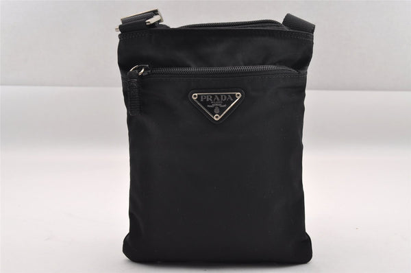 Authentic PRADA Vintage Nylon Tessuto Shoulder Cross Body Bag Purse Black 0128I