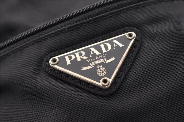 Authentic PRADA Vintage Nylon Tessuto Shoulder Cross Body Bag Purse Black 0128I