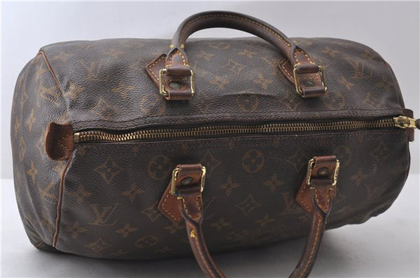 Authentic Louis Vuitton Monogram Speedy 30 Hand Bag M41526 LV 0129D