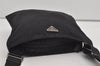 Authentic PRADA Nylon Tessuto Leather Shoulder Cross Body Bag Purse Black 0130I