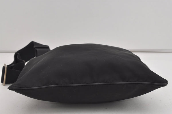 Authentic PRADA Nylon Tessuto Leather Shoulder Cross Body Bag Purse Black 0130I