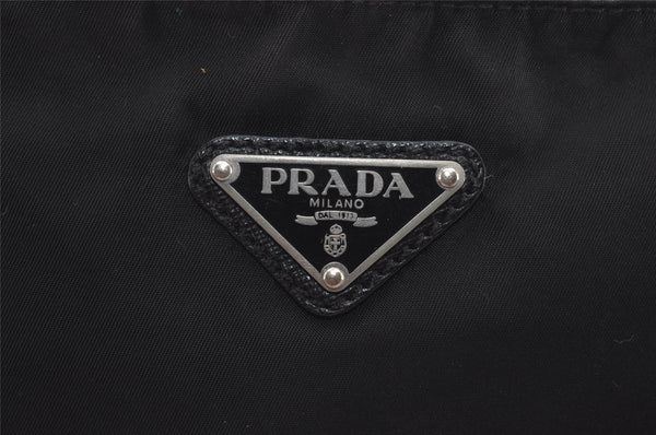 Authentic PRADA Nylon Tessuto Leather Shoulder Cross Body Bag Purse Black 0130I
