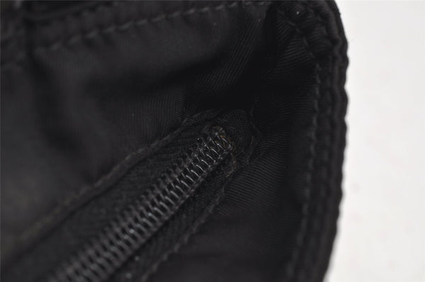 Authentic PRADA Nylon Tessuto Leather Shoulder Cross Body Bag Purse Black 0130I