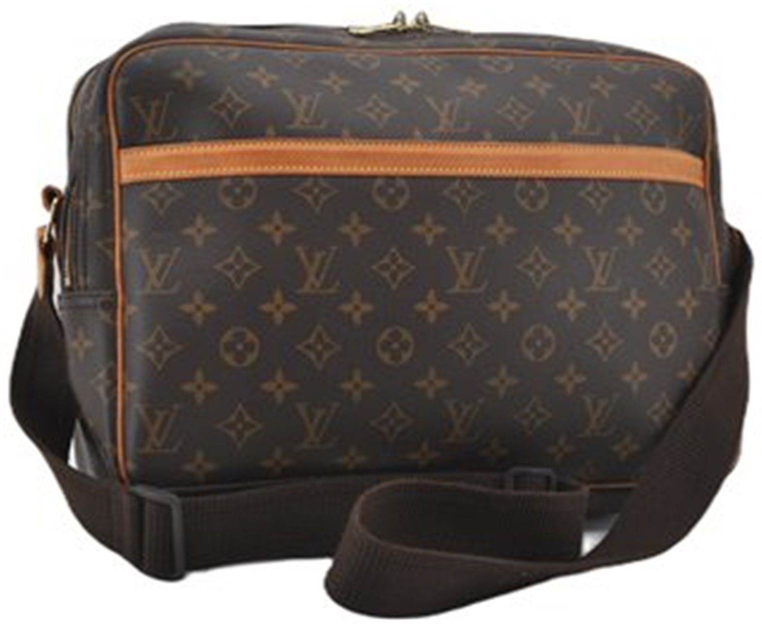 Authentic Louis Vuitton Monogram Reporter GM Shoulder Cross Bag M45252 LV 0131F