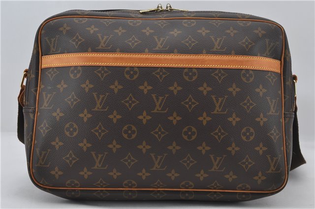 Authentic Louis Vuitton Monogram Reporter GM Shoulder Cross Bag M45252 LV 0131F