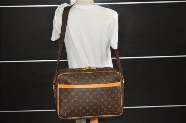 Authentic Louis Vuitton Monogram Reporter GM Shoulder Cross Bag M45252 LV 0131F