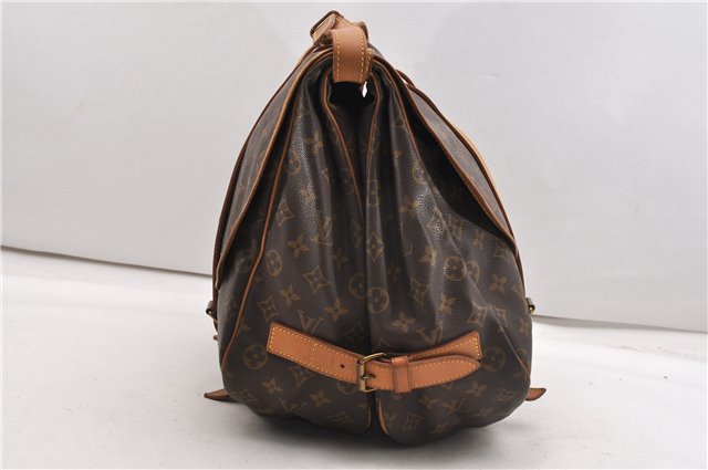 Authentic Louis Vuitton Monogram Saumur 43 Shoulder Cross Bag M42252 LV 0131G