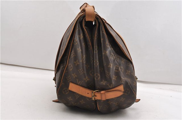 Authentic Louis Vuitton Monogram Saumur 43 Shoulder Cross Bag M42252 LV 0131G