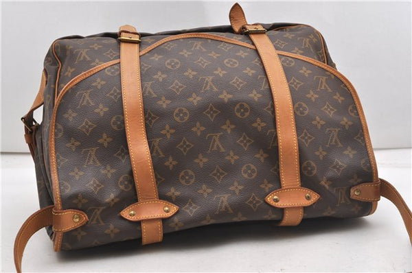 Authentic Louis Vuitton Monogram Saumur 43 Shoulder Cross Bag M42252 LV 0131G