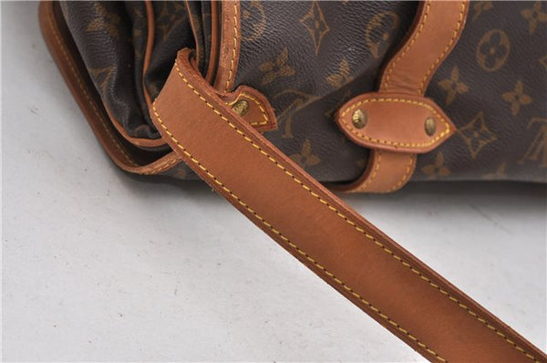 Authentic Louis Vuitton Monogram Saumur 43 Shoulder Cross Bag M42252 LV 0131G