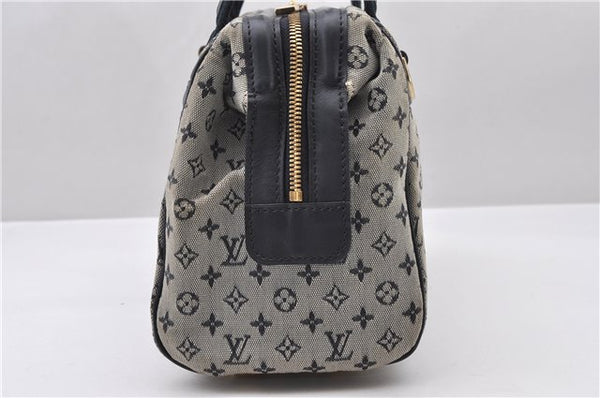 Authentic Louis Vuitton Monogram Mini Josephine PM Hand Bag Blue M92312 LV 0132D