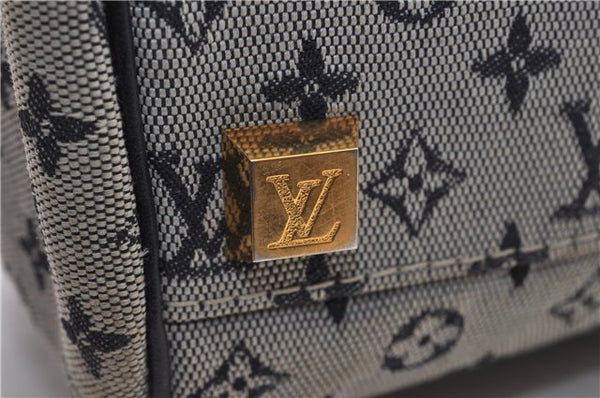 Authentic Louis Vuitton Monogram Mini Josephine PM Hand Bag Blue M92312 LV 0132D