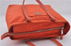 Authentic PRADA Nylon Tessuto Leather Shoulder Tote Bag Purse Orange 0132E