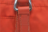 Authentic PRADA Nylon Tessuto Leather Shoulder Tote Bag Purse Orange 0132E